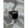925 Sterling Silver Black Nephrite Men's Ring Size 10.5
