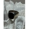 925 Sterling Silver Black Nephrite Men's Ring Size 10.5