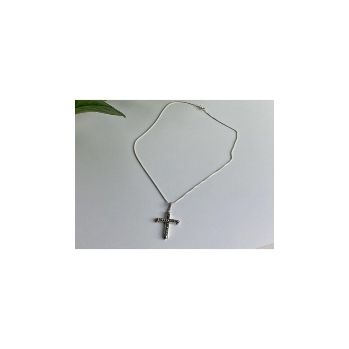 925 Sterling Silver Marcasites Chain with Cross
