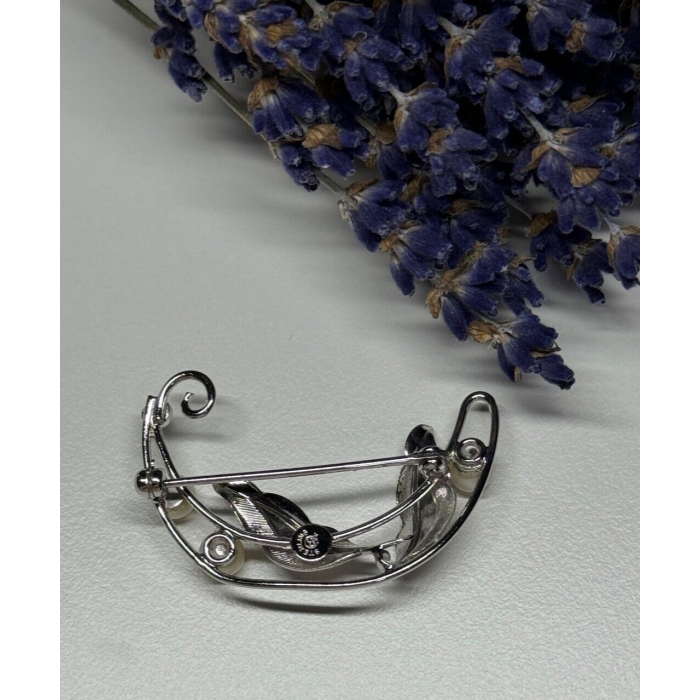 925 STERLING SILVER  PEARLS BROOCH