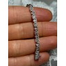 925 Sterling Silver White Sapphire Heart Bracelet Size 7 Inch