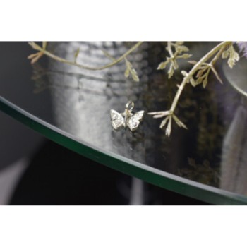 925 Sterling Silver CZ Butterfly Pendant