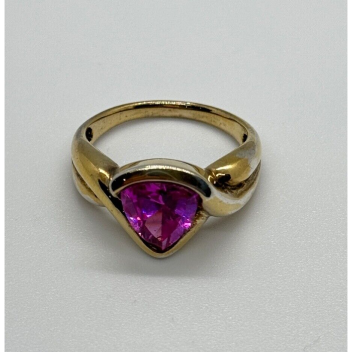 925 STERLING SILVER PINK TOPAZ RING SIZE 9