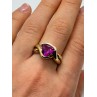 925 STERLING SILVER PINK TOPAZ RING SIZE 9