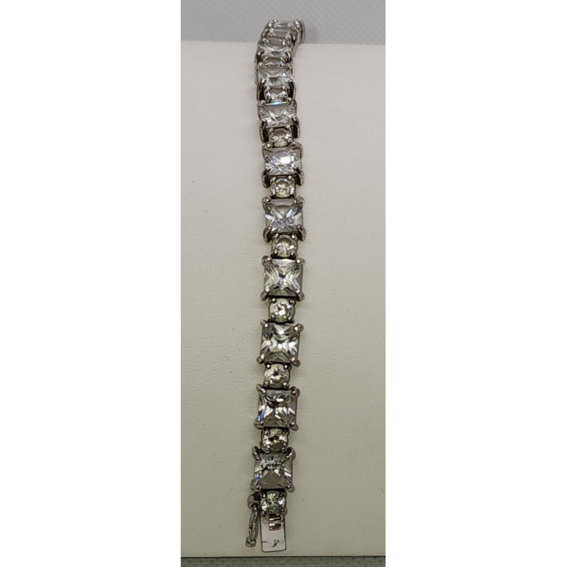 925 STERLING SILVER QUARTZ BRACELET SIZE 7 IN