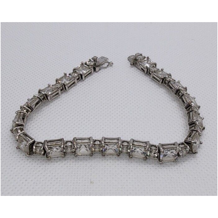 925 STERLING SILVER QUARTZ BRACELET SIZE 7 IN
