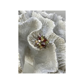 925 Sterling Silver Gold Plated Multi Gemstones 