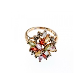 925 Sterling Silver Gold Plated Multi Gemstones 