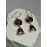 925 Sterling Silver Pink Oyster Turquoise Earrings Length 2 Inch