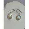 925 Sterling Silver Moonstone Earrings Length 1.1 Inch