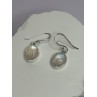 925 Sterling Silver Moonstone Earrings Length 1.1 Inch