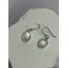 925 Sterling Silver Moonstone Earrings Length 1.1 Inch
