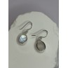 925 Sterling Silver Moonstone Earrings Length 1.1 Inch