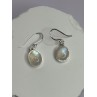 925 Sterling Silver Moonstone Earrings Length 1.1 Inch