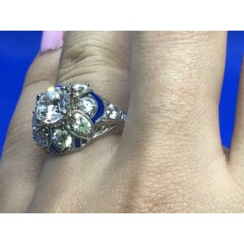 925 Sterling Silver CZ Ring Size 6.5