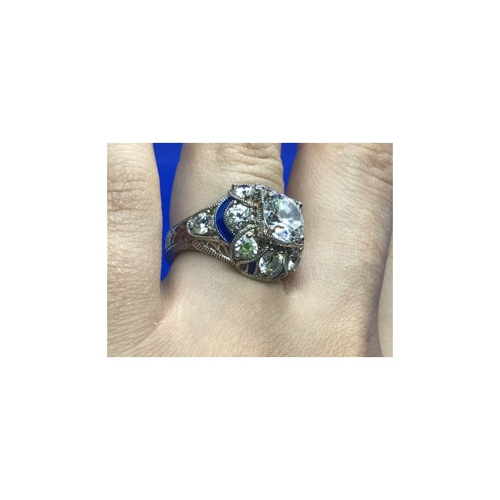 925 Sterling Silver CZ Ring Size 6.5