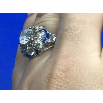 925 Sterling Silver CZ Ring Size 6.5