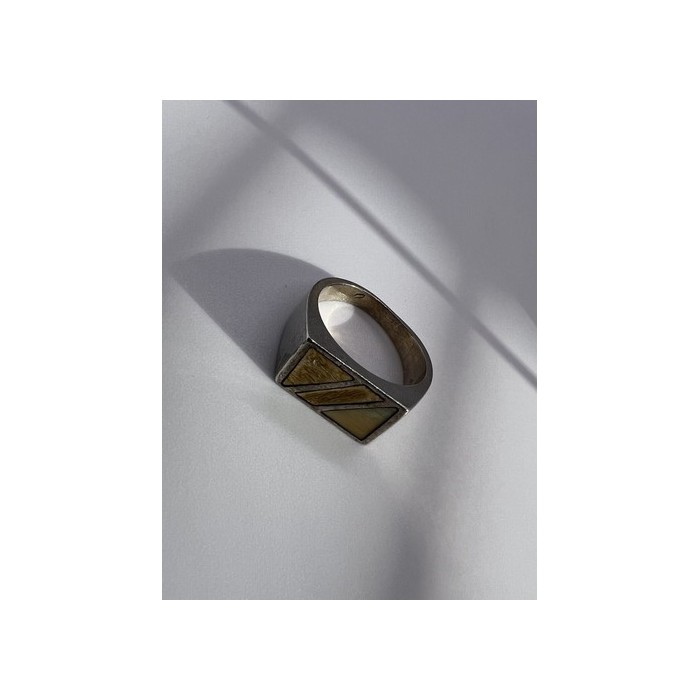 925 Sterling Silver Agate Ring Size 8