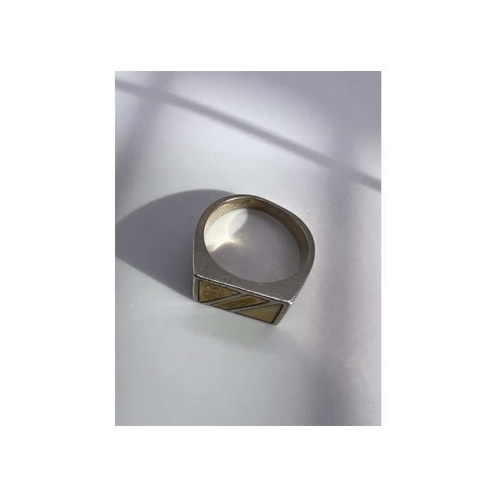 925 Sterling Silver Agate Ring Size 8