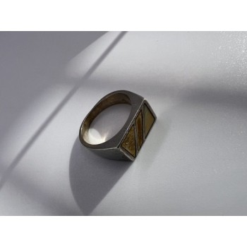 925 Sterling Silver Agate Ring Size 8