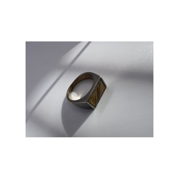 925 Sterling Silver Agate Ring Size 8