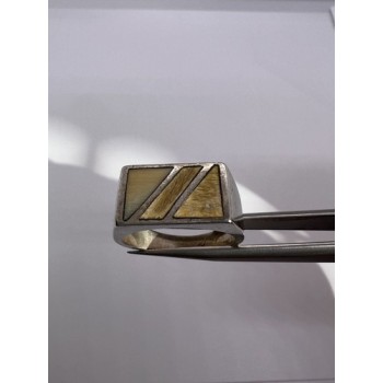 925 Sterling Silver Agate Ring Size 8