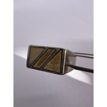 925 Sterling Silver Agate Ring Size 8