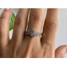925 Sterling Silver White Topaz Ring Size 9