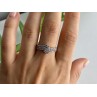 925 Sterling Silver White Topaz Ring Size 9