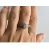 925 Sterling Silver White Topaz Ring Size 9