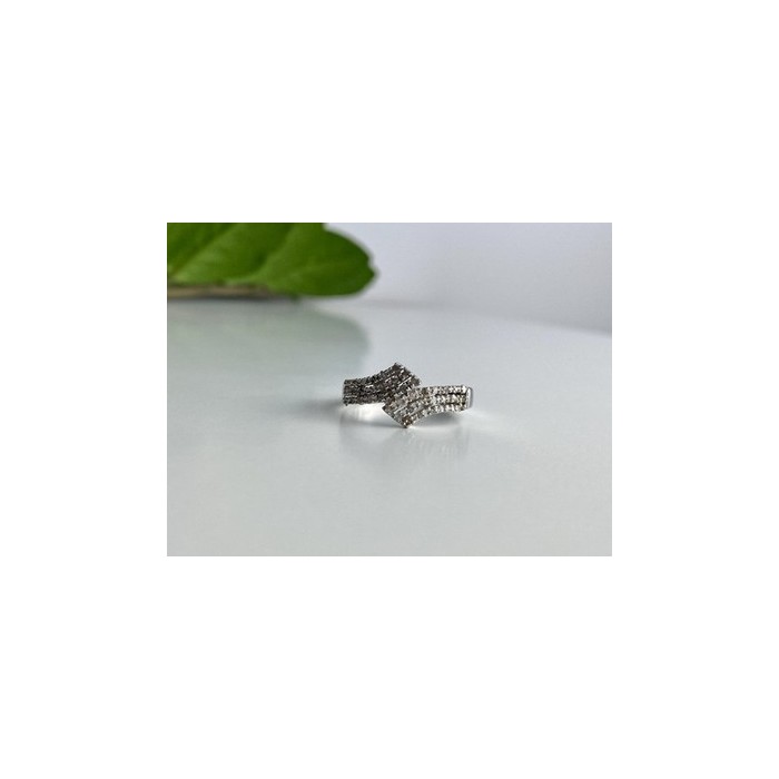 925 Sterling Silver White Topaz Ring Size 9
