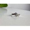 925 Sterling Silver White Topaz Ring Size 9