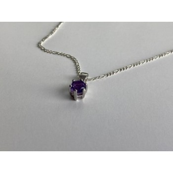 925 Sterling Silver Iolite Chain with Pendant