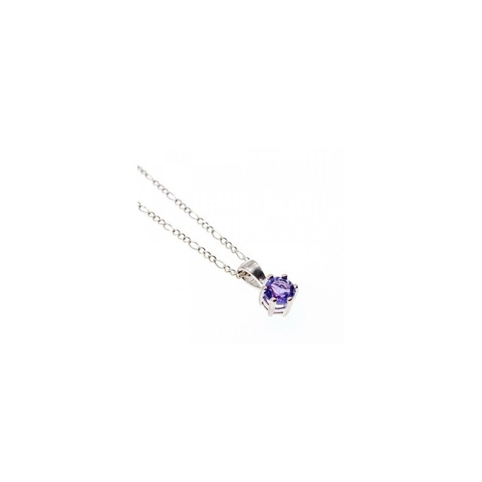 925 Sterling Silver Iolite Chain with Pendant