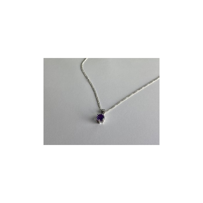 925 Sterling Silver Iolite Chain with Pendant