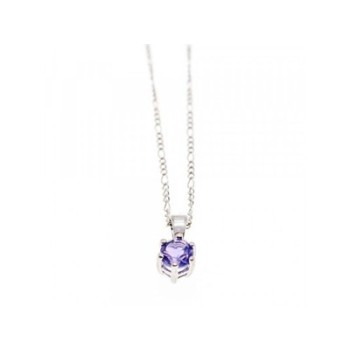 925 Sterling Silver Iolite Chain with Pendant