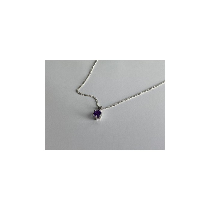 925 Sterling Silver Iolite Chain with Pendant