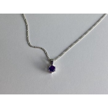 925 Sterling Silver Iolite Chain with Pendant