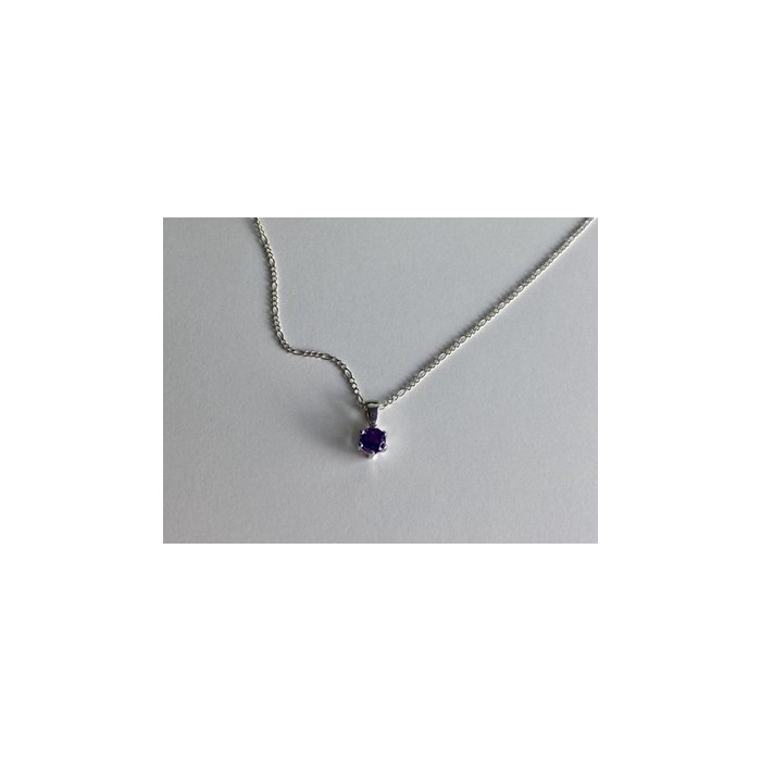 925 Sterling Silver Iolite Chain with Pendant