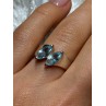 925 Sterling Silver Topaz Ring Size 6