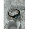 925 Sterling Silver Topaz Ring Size 6