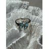 925 Sterling Silver Topaz Ring Size 6