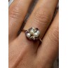 925 STERLING SILVER PEARLS & RUBY RING SIZE 8