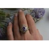 925 Sterling Silver Purple Tourmaline Ring Size 8