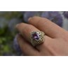 925 Sterling Silver Purple Tourmaline Ring Size 8
