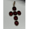 925 Sterling Silver Agate Cross