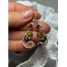 925 Sterling Silver Amber Earrings Length 2 Inch