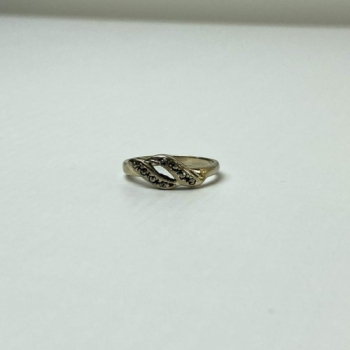 925 Sterling Silver Marcasites Ring Size 5.5