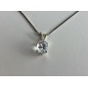 925 Sterling Silver White Tourmaline (Achroite) Chain with Pendant