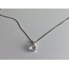 925 Sterling Silver White Tourmaline (Achroite) Chain with Pendant